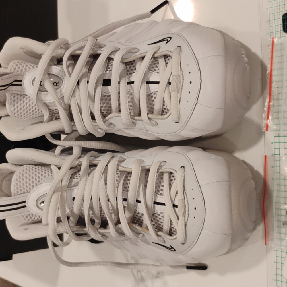 Nike Foamposite Sneakers in White and Black
